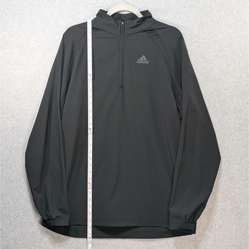 Adidas Men’s M Black Lightweight Windbreaker Jacket Athletic Running Sport - Picture 5 of 14